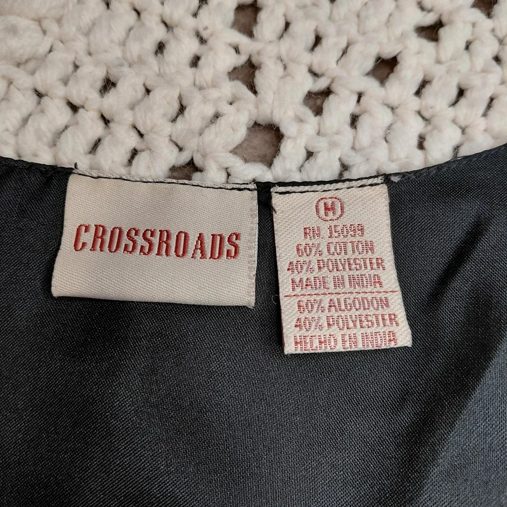 Vtg Crossroads Southwestern Woven Boho Vest M Festival‎ Tapesty Rug Rodeo Queen